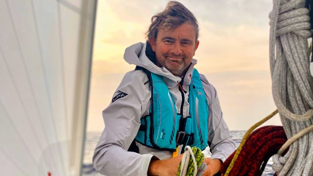 Nick aboard the Quickstep Too.