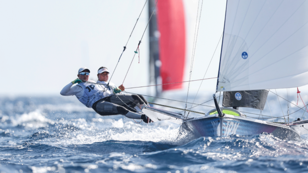 Women trapezing at the Olympics