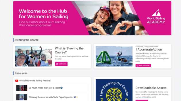 The Women in Sailing hub on the World Sailing Academy site.